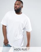 Asos Plus Oversized T-shirt In White - White