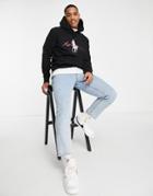 Polo Ralph Lauren Script Icon Logo Front Hoodie In Black