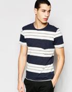 Selected Homme Bold Stripe T-shirt - Navy