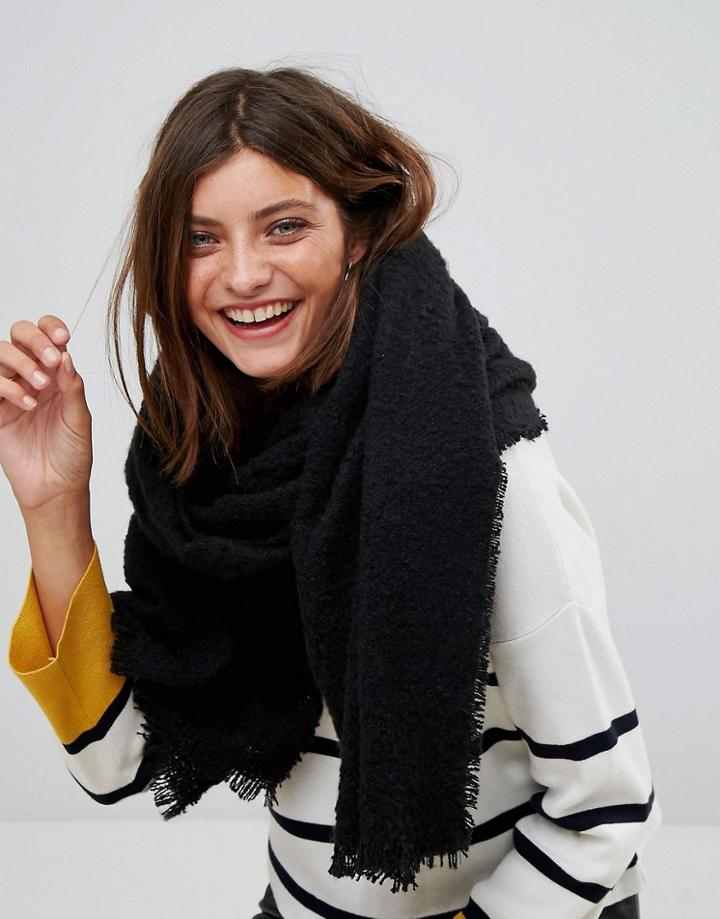Stradivarius Blanket Scarf - Black