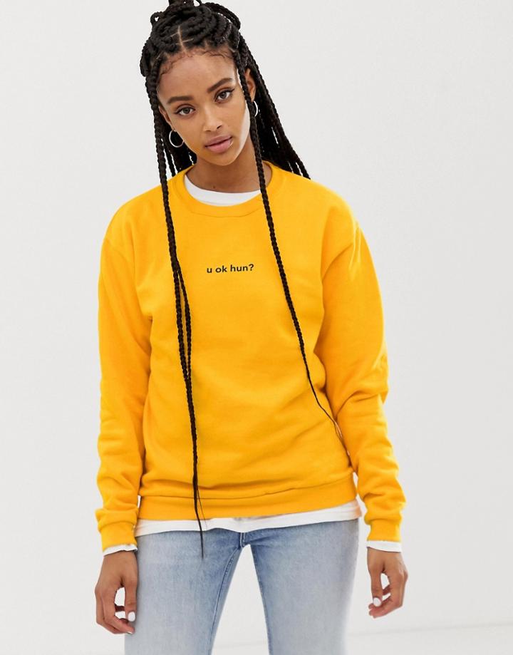 Adolescent Clothing U Ok Hun Sweatshirt - Yellow