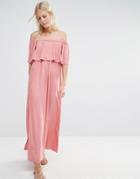 Vero Moda Bardot Maxi Dress - Apricot