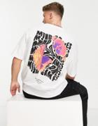 Jack & Jones Originals Oversize T-shirt With Butterfly Back Print In White