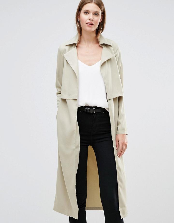 Oh My Love Trench Coat With Belt - Beige