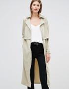 Oh My Love Trench Coat With Belt - Beige