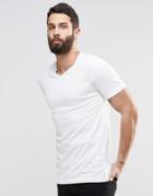 Only & Sons V Neck T-shirt - White