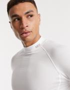Asos 4505 Icon Training Base Layer Long Sleeve T-shirt With Quick Dry In White