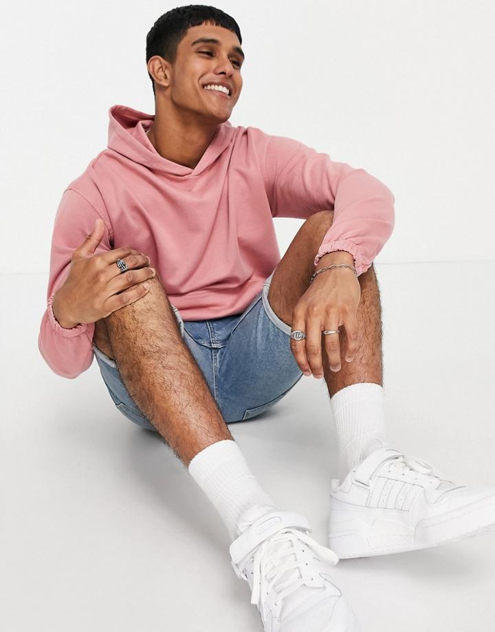 New Look Washed Set Hoodie In Pink