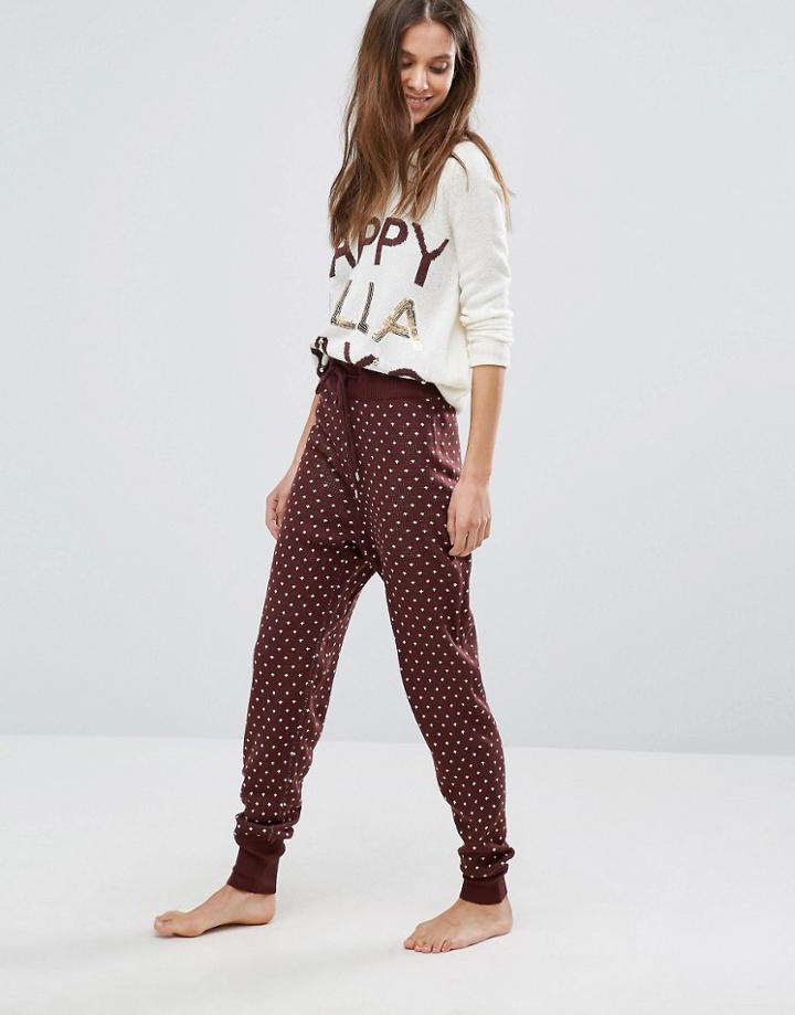Noisy May Kick Backs Knit Jogger - Brown