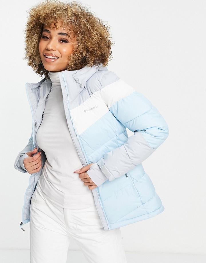 Columbia Abbotts Peak Insulated Ski Jacket In Light Blue-blues