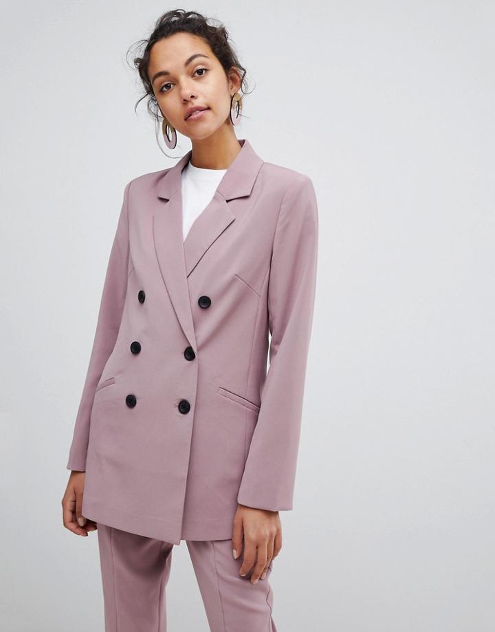 Vila Double Breasted Blazer - Purple