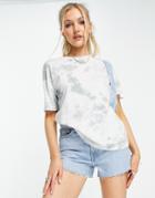 Abercrombie & Fitch Crew Neck Tee In Green Tie Dye