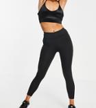 Asos 4505 Petite Icon Legging With Bum-sculpting Seam Detail And Pocket-black