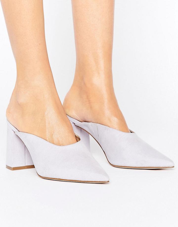Asos Pinkie Pointed Heeled Mules - Blue