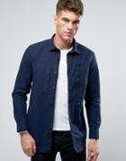 G-star Powell Slim Fit Shirt Long Sleeve - Blue