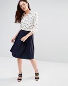 Sugarhill Boutique Fiona Full Skirt - Navy