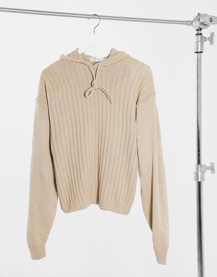 In The Style X Lorna Luxe Lullaby Ribbed Hoody In Brown