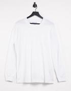 Jack & Jones Core Boxy Long Sleeve T-shirt In White