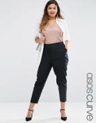 Asos Curve Skinny Fit Ankle Grazer Trouser - Black