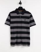 Timberland Short Sleeve Polo In Black Stripe