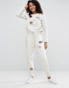 Asos Jumpsuit With Customized Badges - Beige