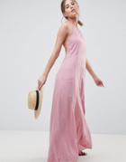 Asos Design Washed Maxi Dress - Pink