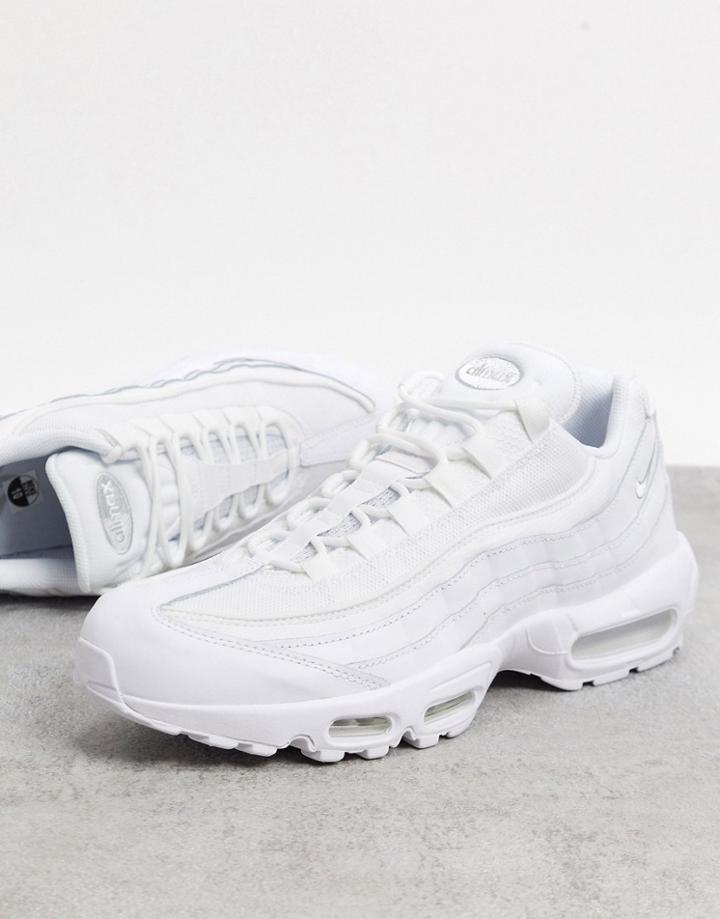 Nike Air Max 95 Sneakers In Triple White