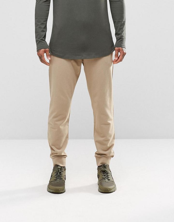 Asos Standard Joggers In Stone - Silver Mink