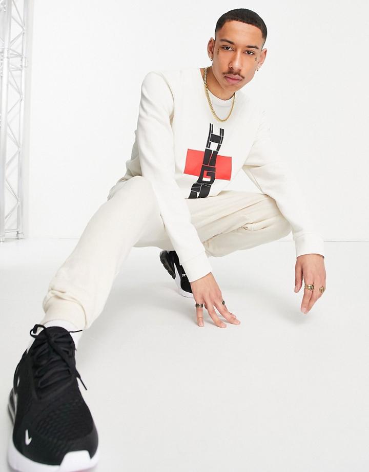 Hugo Denguin Sweatshirt In Off White