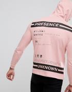 Asos Hoodie With Back Print In Pink - Pink