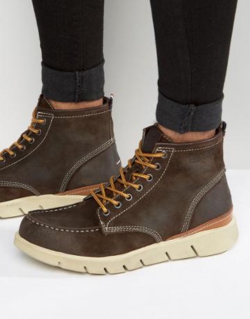 Hilfiger Denim John Moc Toe Boots - Brown