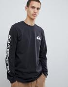 Quiksilver Original Quik Collage Long Sleeve Top In Black