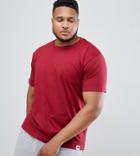 Badrhino Big T-shirt In Burgundy - Red