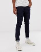 Selected Homme Skinny Fit Jeans In Dark Blue Wash - Blue