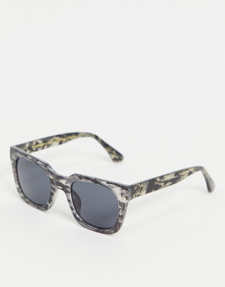A.kjaerbede Nancy Unisex Square Sunglasses In Gray Tort-grey