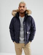 Carhartt Wip Trapper Jacket With Corduroy Elbow Patches - Navy