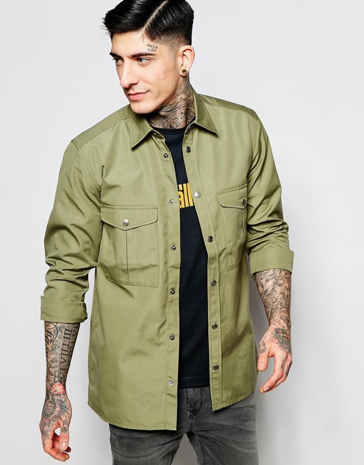Fjallraven Greenland Shirt In Regular Fit - Green