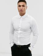 Only & Sons Pique Jersey Shirt In White - White
