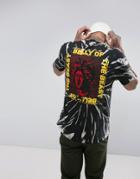 Asos Relaxed T-shirt With Bleach Wash And Beast Back Print - Black