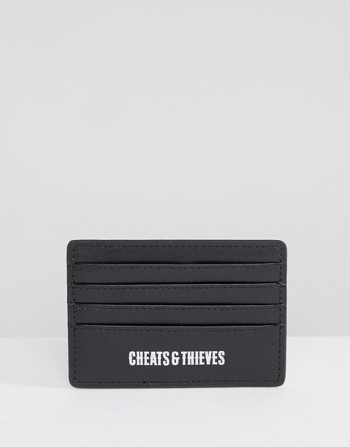 Cheats And Thieves Card Holder In Night Camo - Black