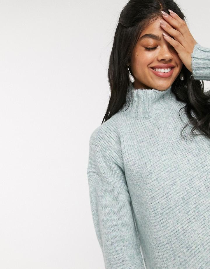 Oasis Notch Hem Sweater In Light Blue-blues