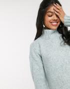 Oasis Notch Hem Sweater In Light Blue-blues