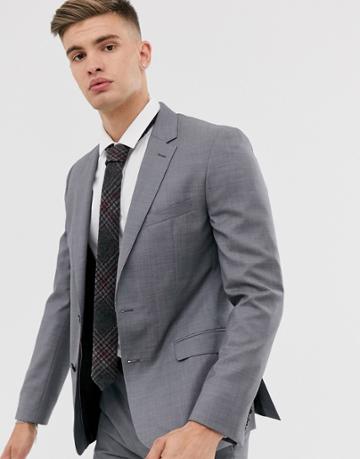 Tommy Hilfiger Plain Slim Fit Suit Jacket-gray