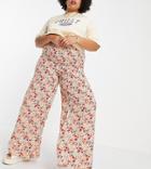 In The Style Plus X Jac Jossa Set Wide Leg Pants In Multi Floral Print