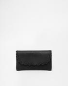Asos Scallop Edge Envelope Purse - Black