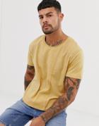 Jack & Jones Premium Cut And Sew T-shirt In Beige - Beige