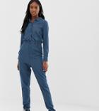 Noisy May Tall Denim Boiler Suit - Blue