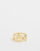 Designb Chain Ring In Gold Tone