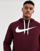 Nike Training Pullover Hoodie In Burgundy-red