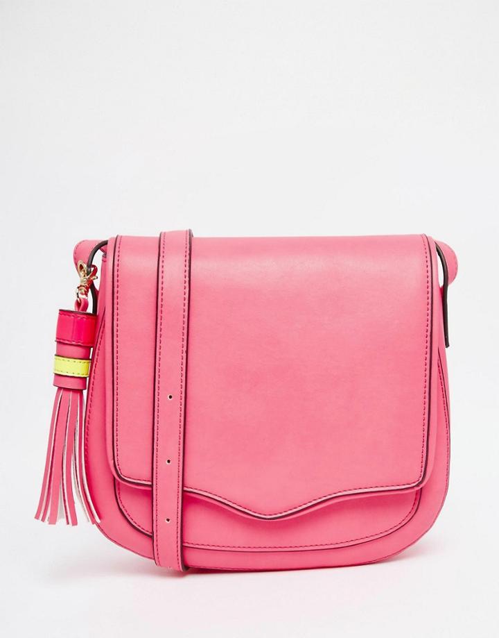 Yoki Fashion Saddle Bag - Hot Pink
